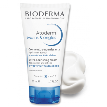 Atoderm Ultra-Nourishing Hand and Nail Cream 50ml from Bioderma